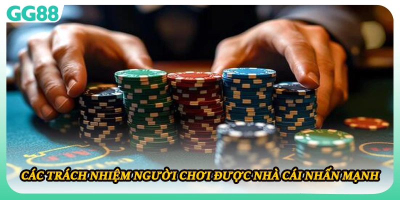 Các trách nhiệm người chơi được nhà cái nhấn mạnh