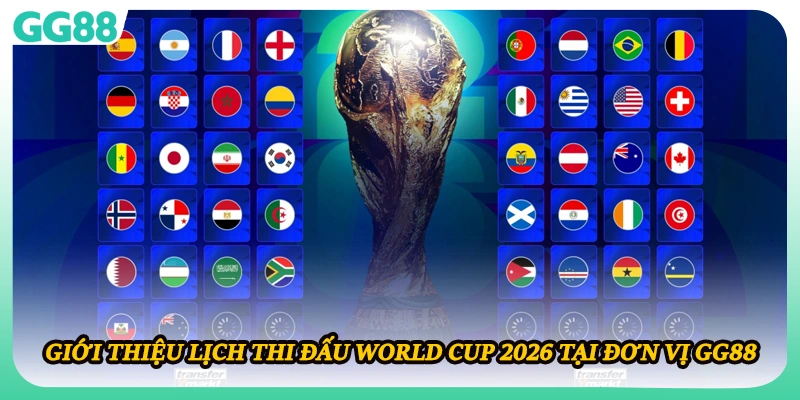 Giới thiệu lịch thi đấu world cup 2026 tại đơn vị GG88
