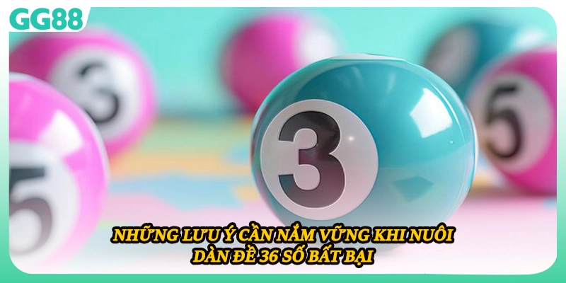 Những lưu ý cần nắm vững khi nuôi dàn đề 36 số bất bại